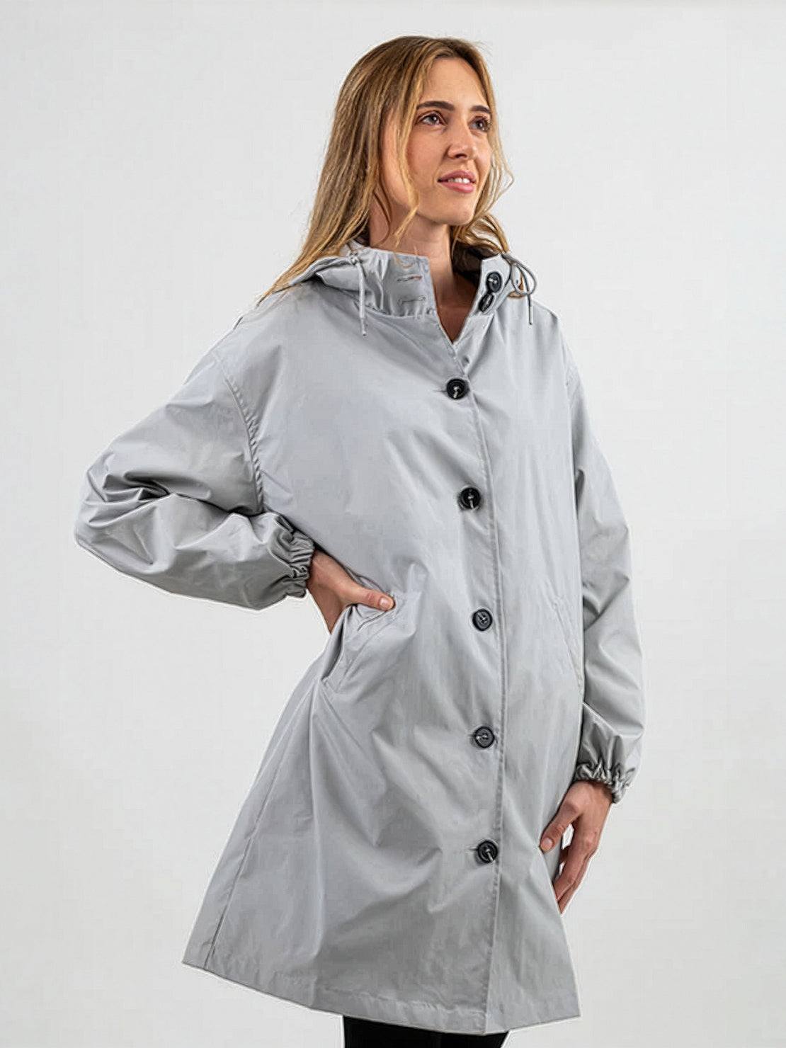 Carolyn | Women's Oversized Water Resistant Hooded Windbreaker Rain Jacket