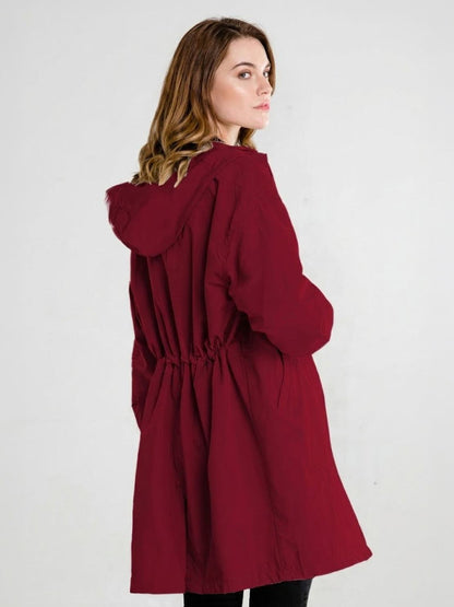 Carolyn | Women's Oversized Water Resistant Hooded Windbreaker Rain Jacket