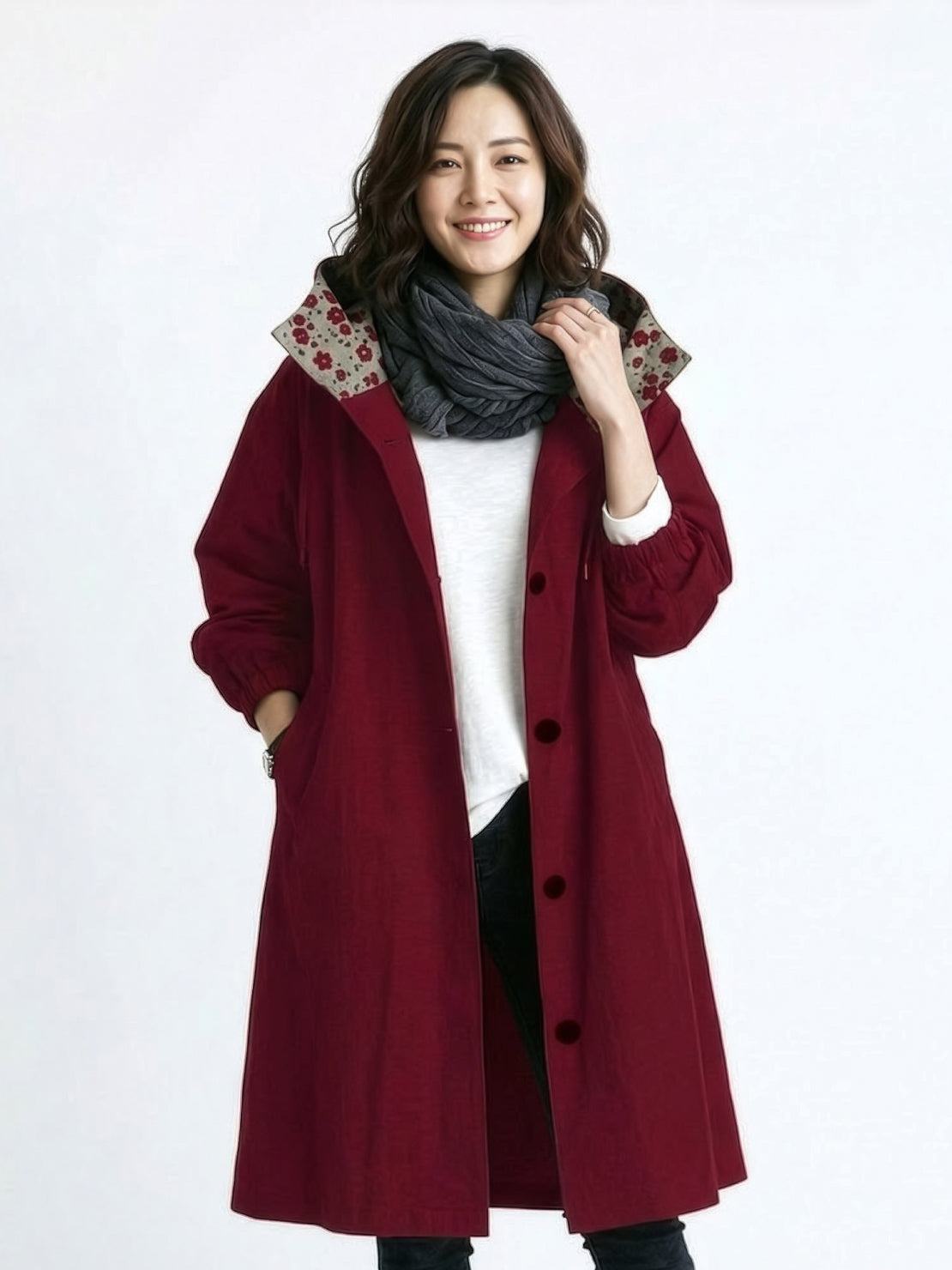 Carolyn | Women's Oversized Water Resistant Hooded Windbreaker Rain Jacket