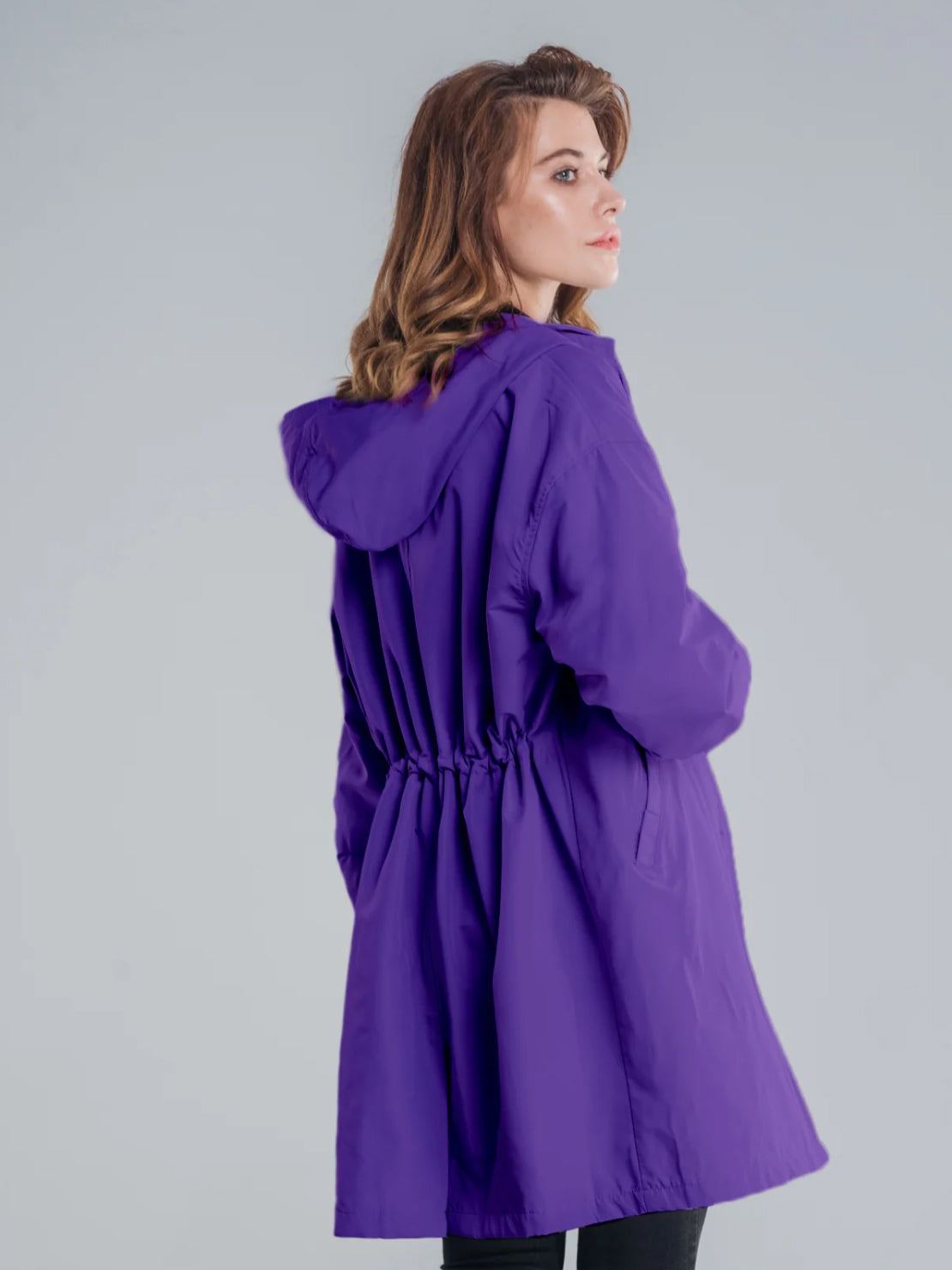 Carolyn | Women's Oversized Water Resistant Hooded Windbreaker Rain Jacket