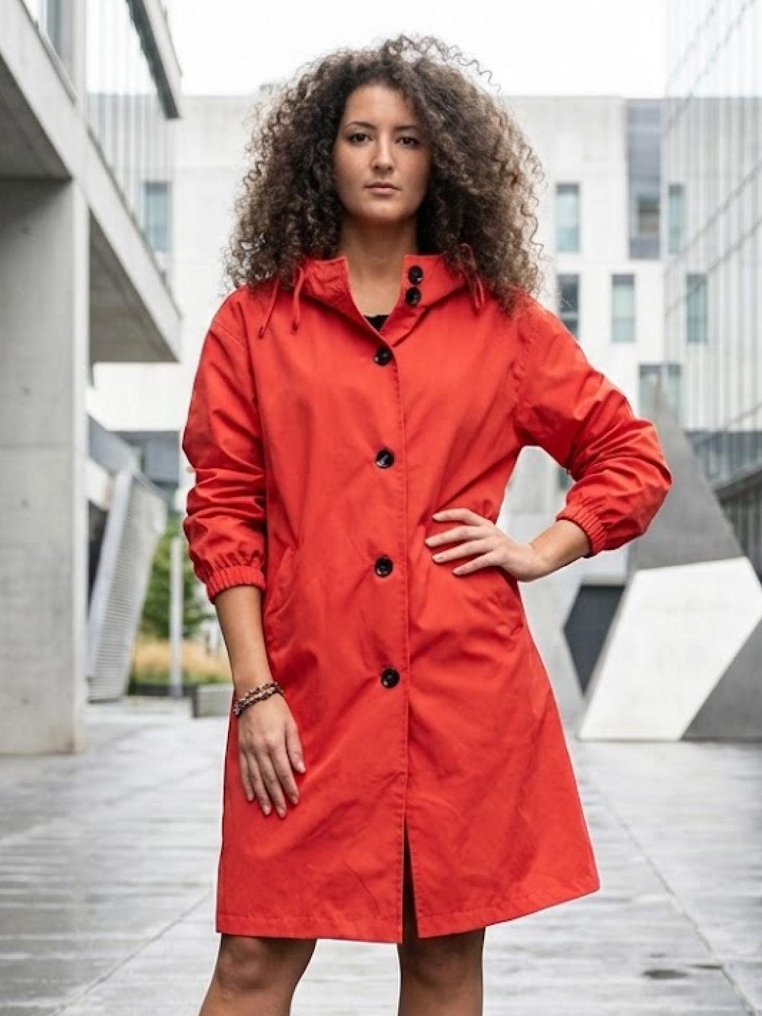 Carolyn | Women's Oversized Water Resistant Hooded Windbreaker Rain Jacket
