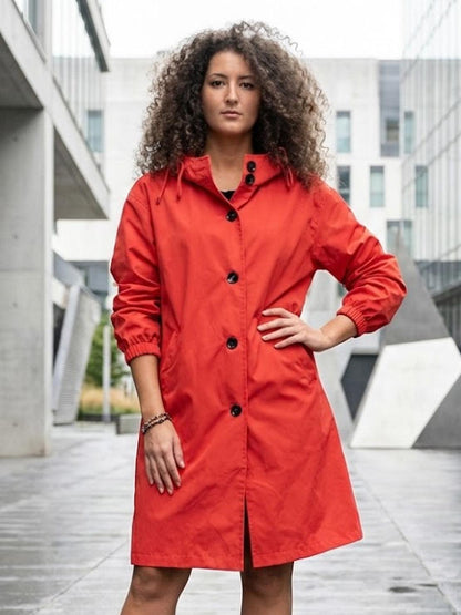 Carolyn | Women's Oversized Water Resistant Hooded Windbreaker Rain Jacket