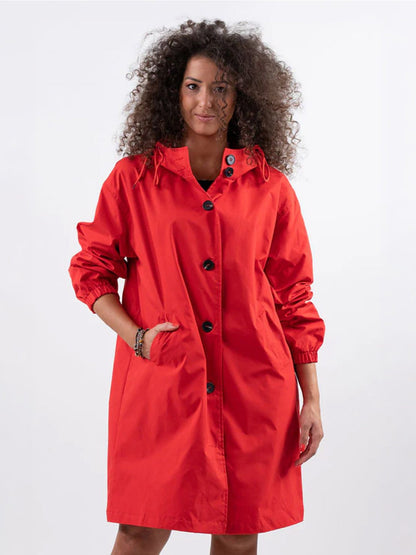 Carolyn | Women's Oversized Water Resistant Hooded Windbreaker Rain Jacket