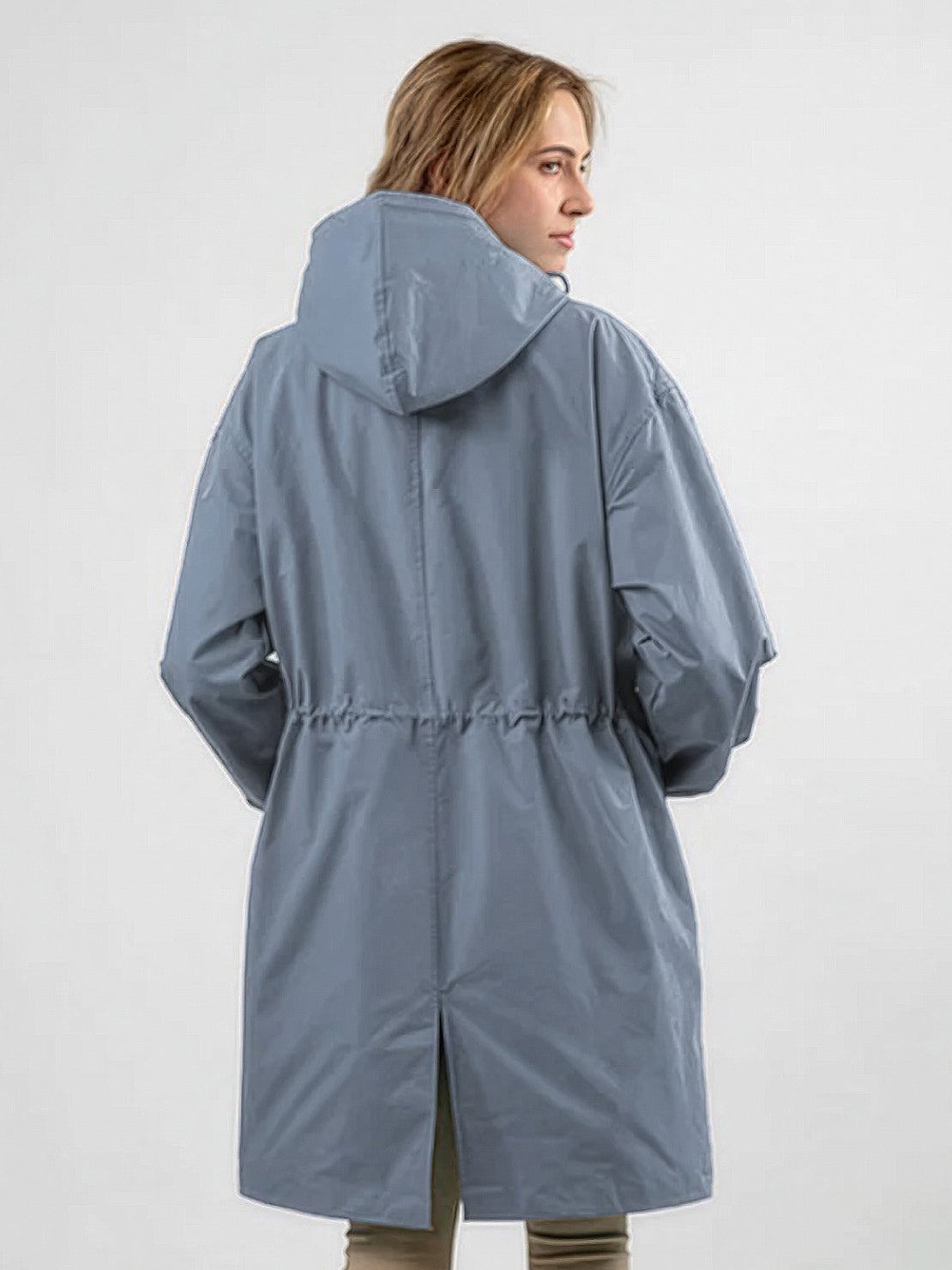 Carolyn | Women's Oversized Water Resistant Hooded Windbreaker Rain Jacket