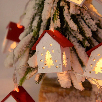 Christmas Light Up House String Lights with Warm White LEDs