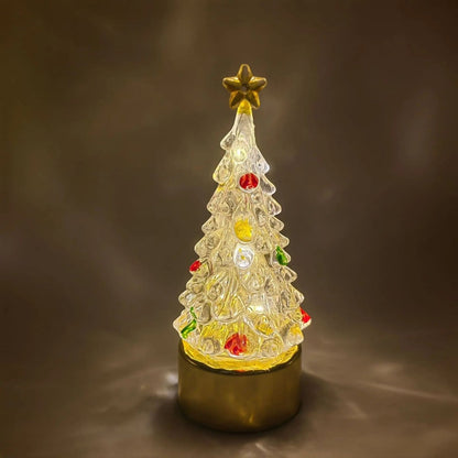 Christmas Tree Lamp with Colourful Jewelled Decorations