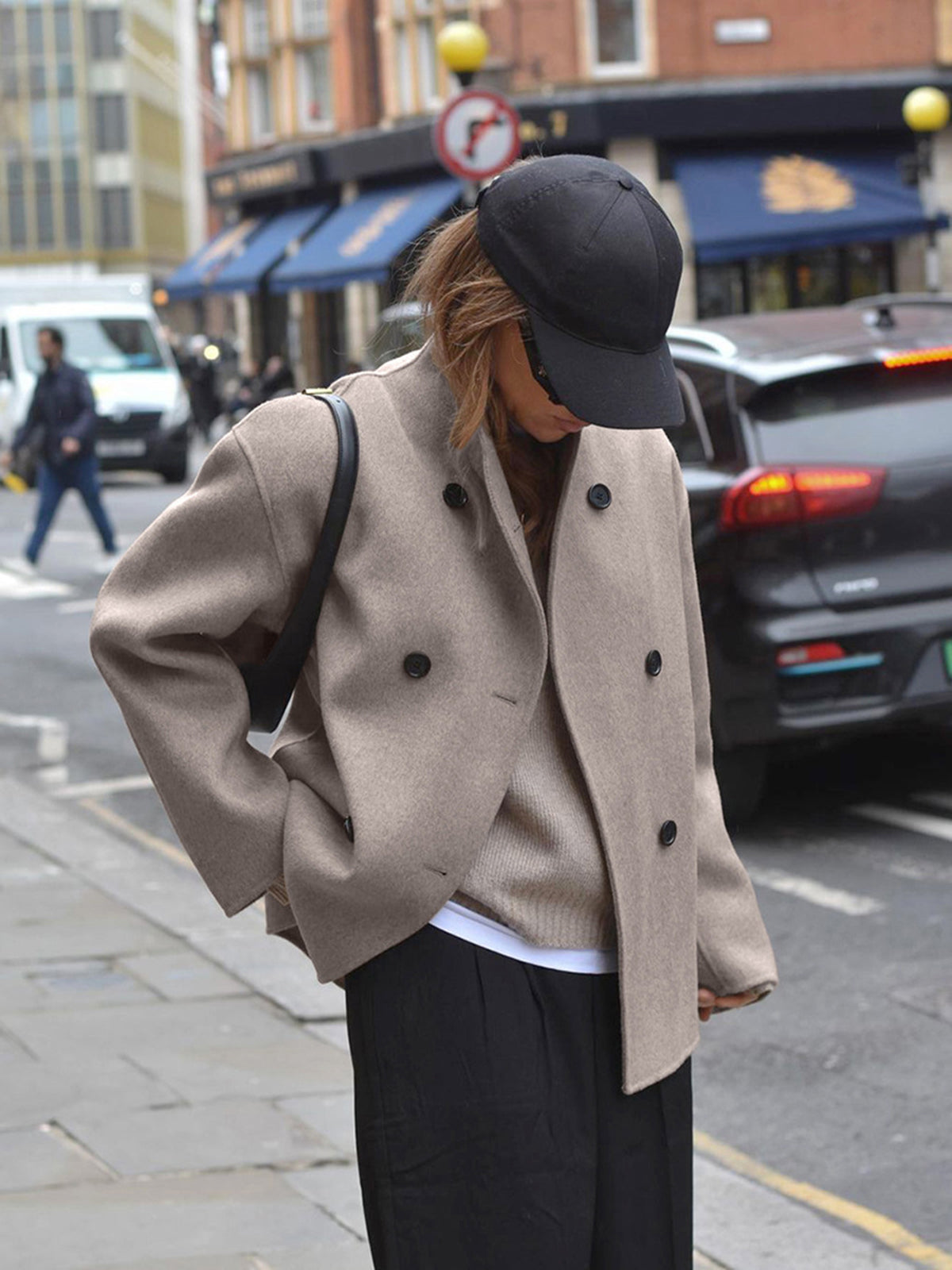 Clover | Women's Elegant Wool Pea Coat