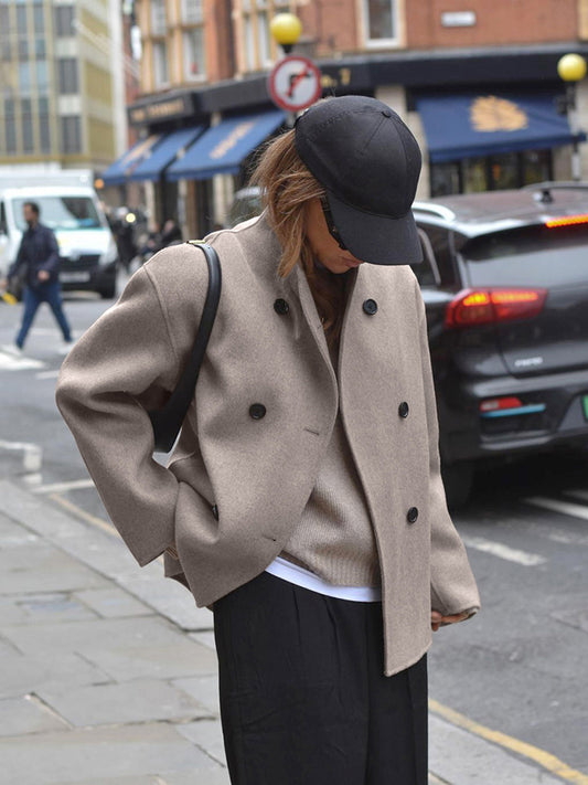 Clover | Women's Elegant Wool Pea Coat