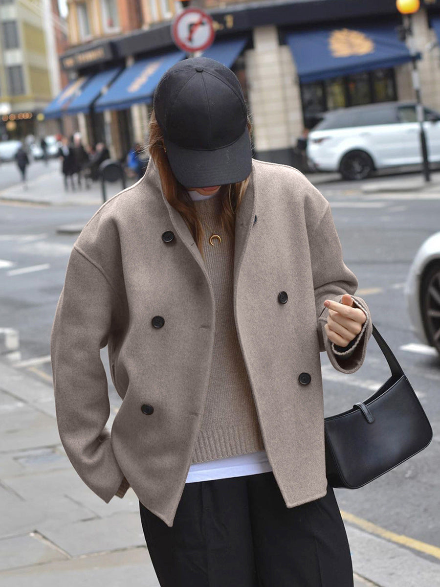 Clover | Women's Elegant Wool Pea Coat