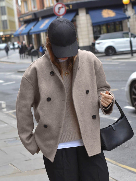 Clover | Women's Elegant Wool Pea Coat
