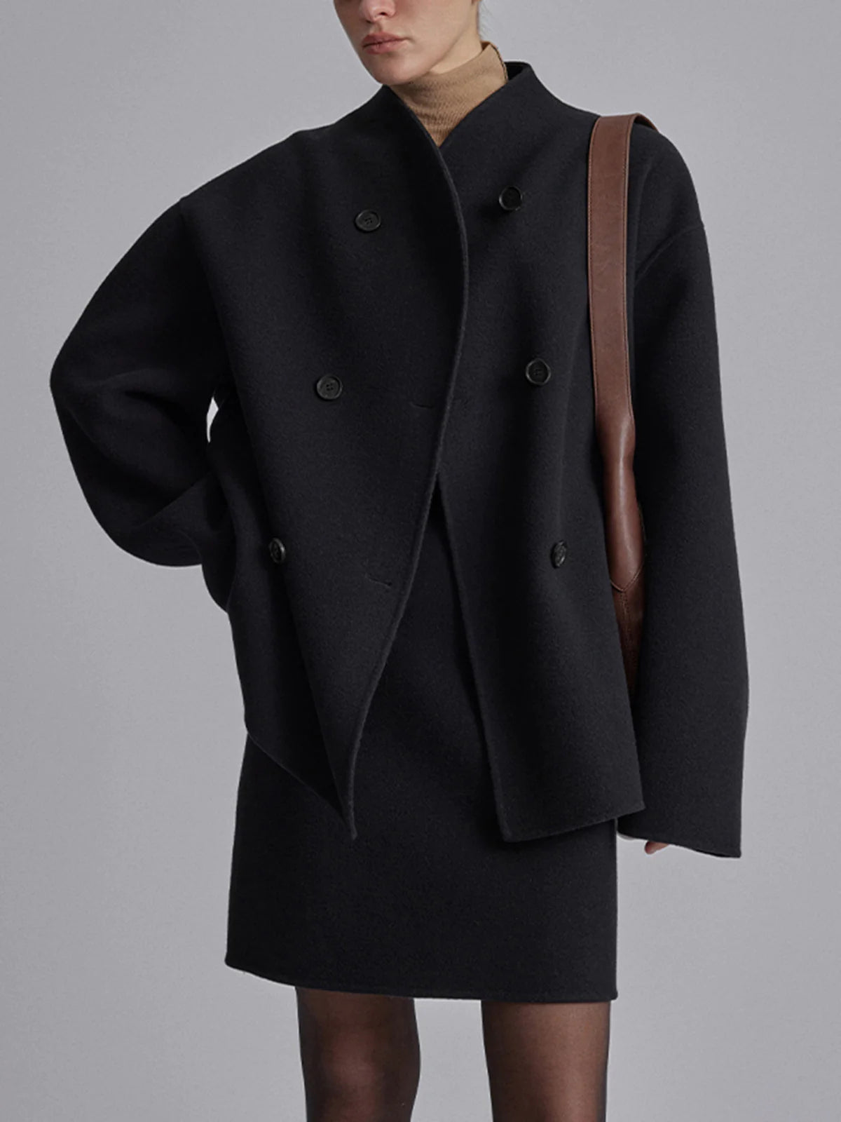Clover | Women's Elegant Wool Pea Coat