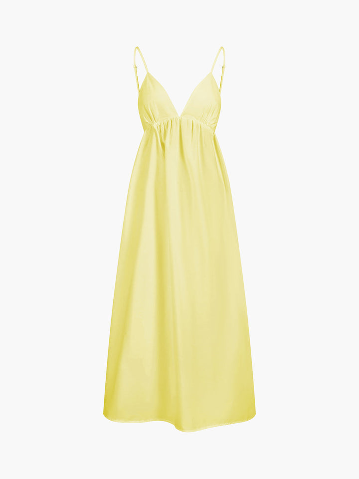 Cressy | Women’s Elegant V-Neck Beach Midi Dress