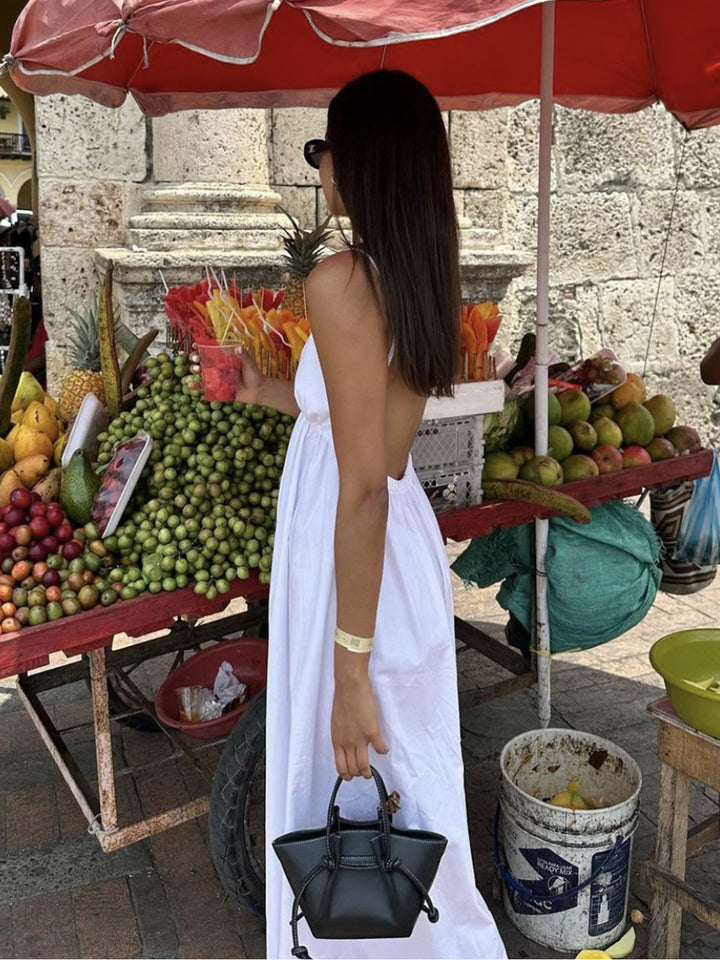 Cressy | Women’s Elegant V-Neck Beach Midi Dress