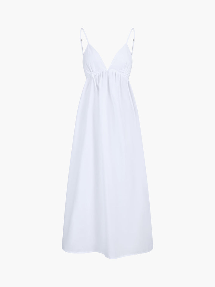 Cressy | Women’s Elegant V-Neck Beach Midi Dress
