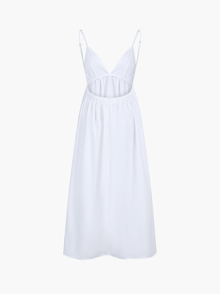 Cressy | Women’s Elegant V-Neck Beach Midi Dress
