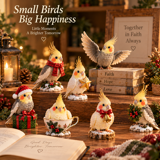 Cockatiel Advent Calendar with 24 Unique Handcrafted Figurines