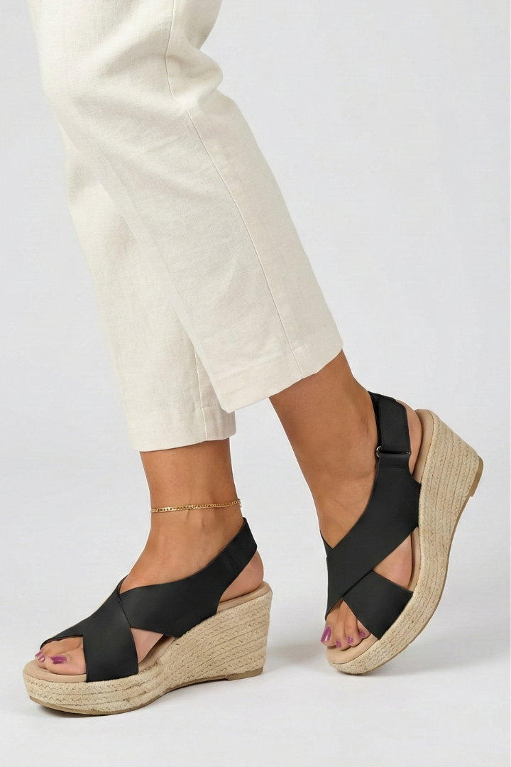 Clementine | Women's Criss-Cross Wedge Sandals