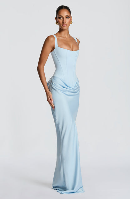 Charlotte | Women's Elegant Draped Square Neck Dress