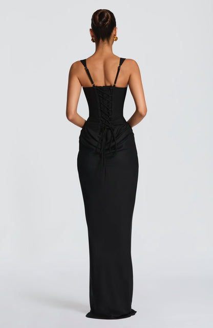 Charlotte | Women's Elegant Draped Square Neck Dress