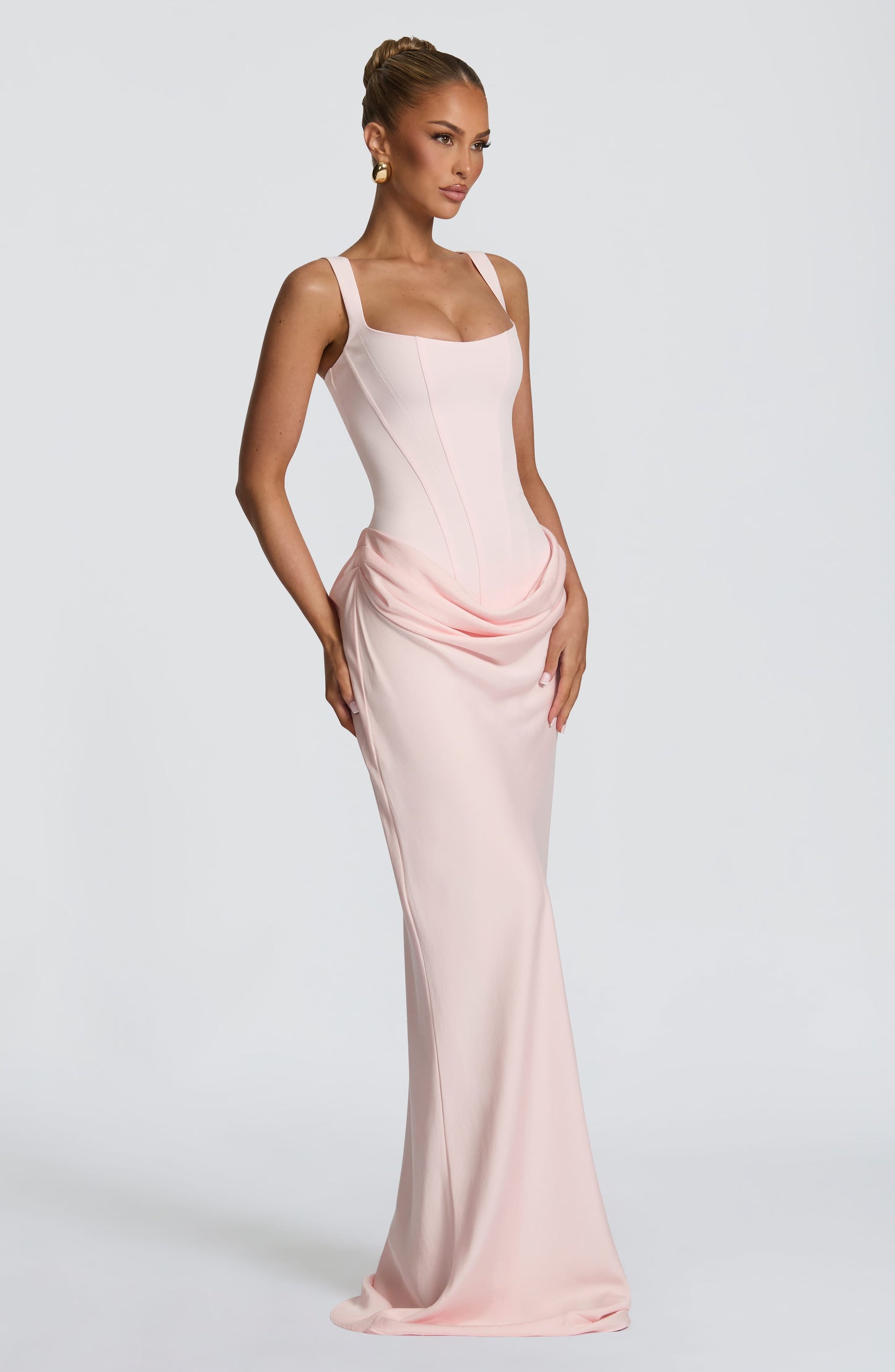 Charlotte | Women's Elegant Draped Square Neck Dress