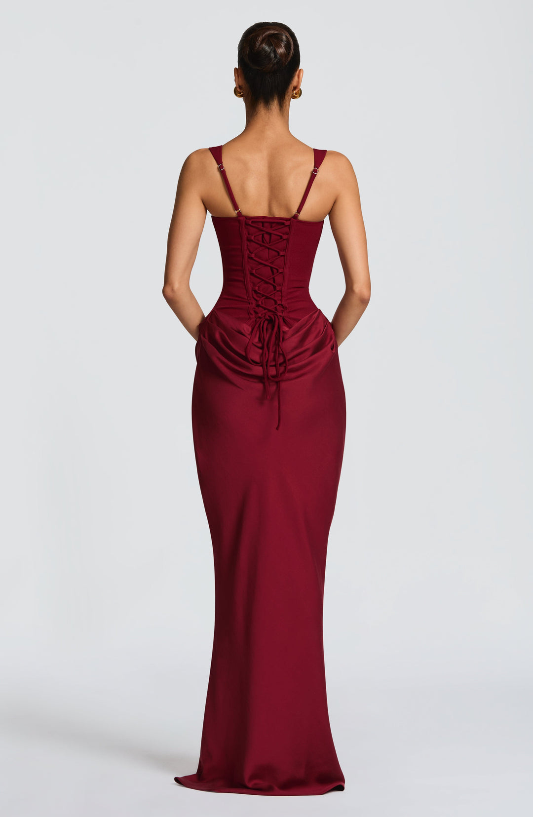 Megan | Women's Formal Draped Evening Maxi Dress