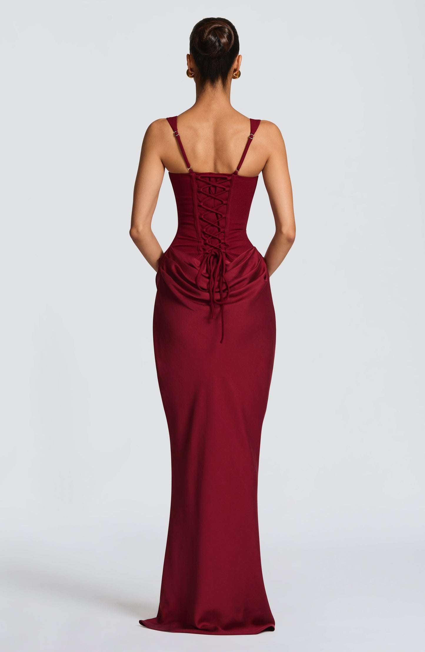 Megan | Women's Formal Draped Evening Maxi Dress