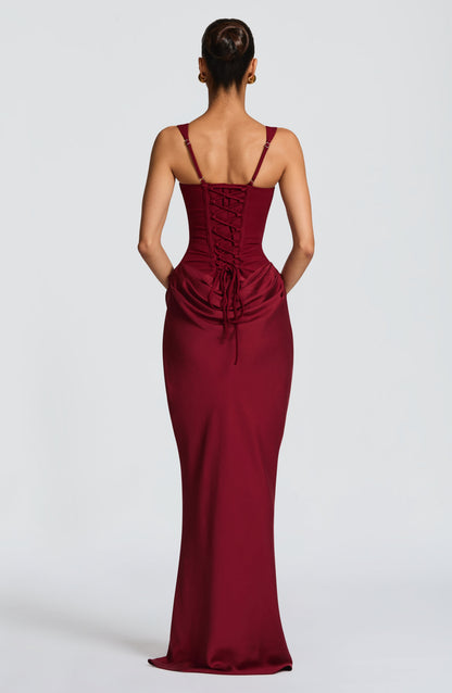 Charlotte | Women's Elegant Draped Square Neck Dress