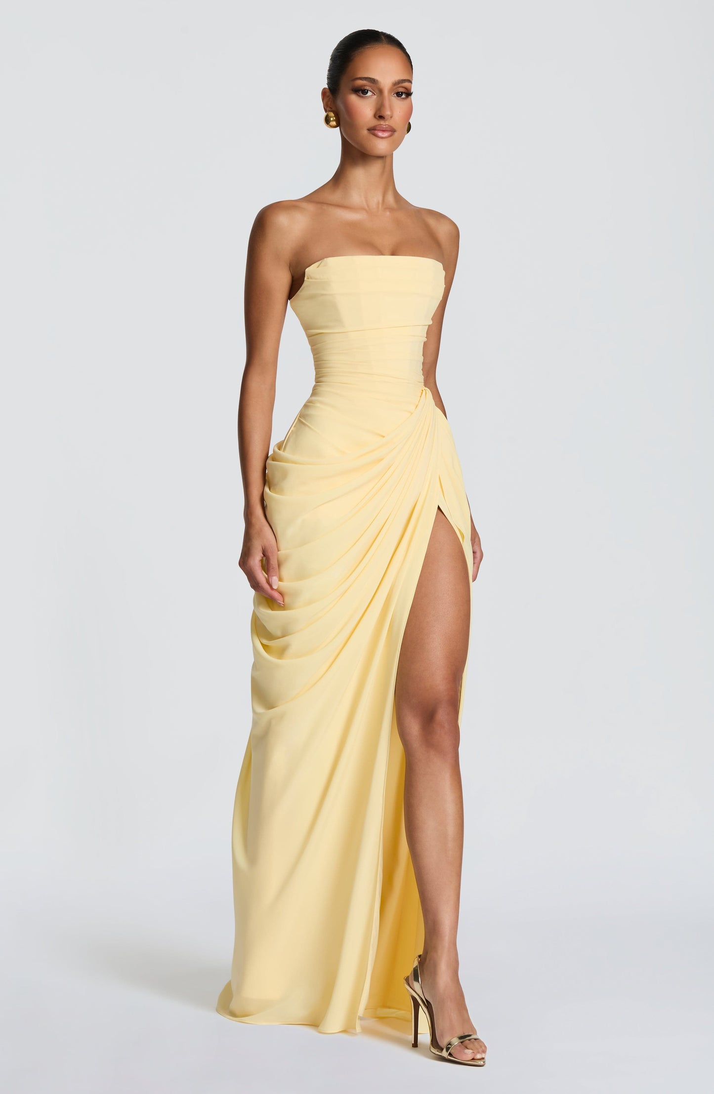 Marie | Women's Strapless Corset Maxi Dress