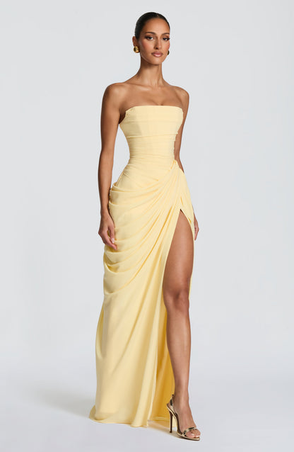 Marie | Women's Strapless Corset Maxi Dress
