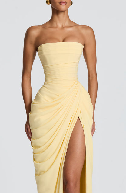 Marie | Women's Strapless Corset Maxi Dress