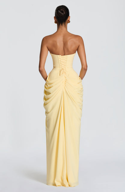 Marie | Women's Strapless Corset Maxi Dress