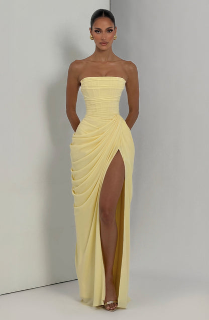 Marie | Women's Strapless Corset Maxi Dress