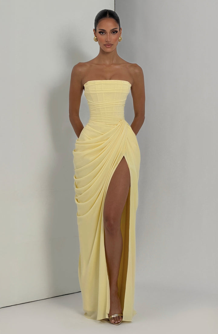 Marie | Women's Strapless Corset Maxi Dress
