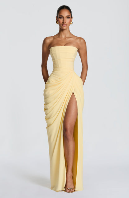 Marie | Women's Strapless Corset Maxi Dress