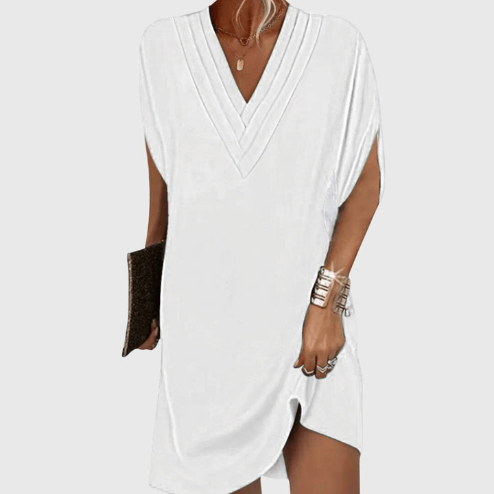 Emily | Women’s V-neck Midi Beach Dress