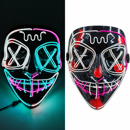 Jacob | Light-Up Halloween LED Purge Mask with Neon Glow