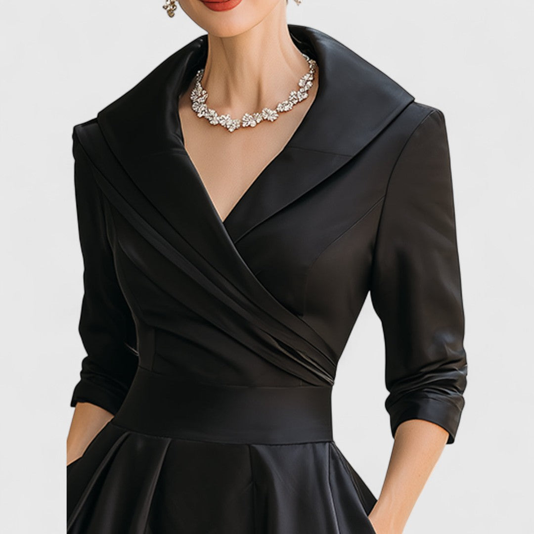 Alice | Women's Elegant Wrap Midi Evening Dress