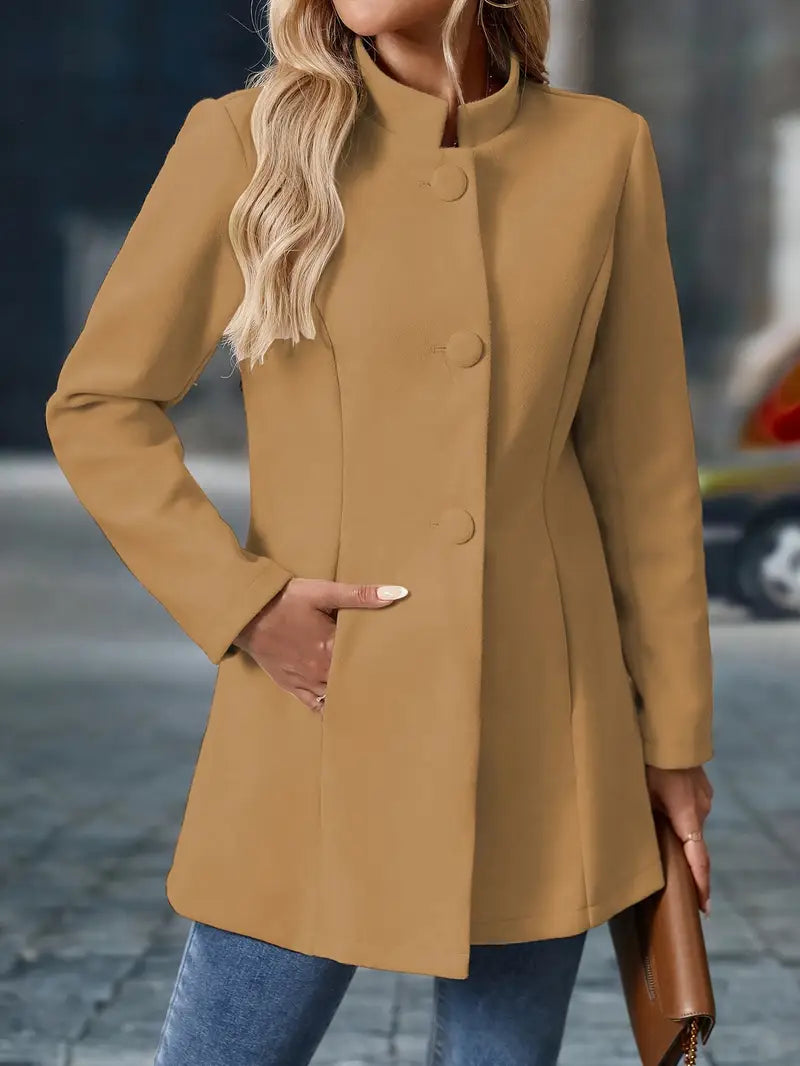 Aisling | Women's Elegant Fall Button-Front Coat