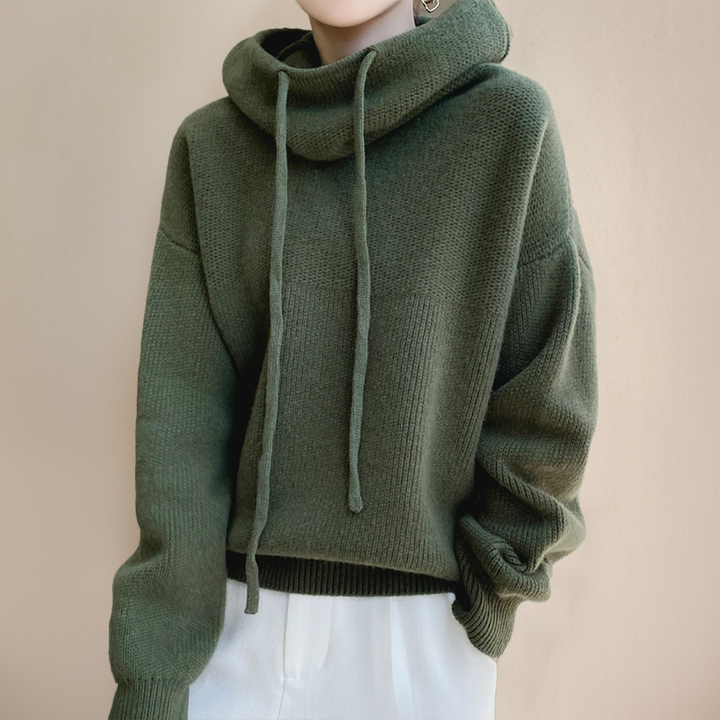 Julia | Women’s Casual Textured Knit Hoodie