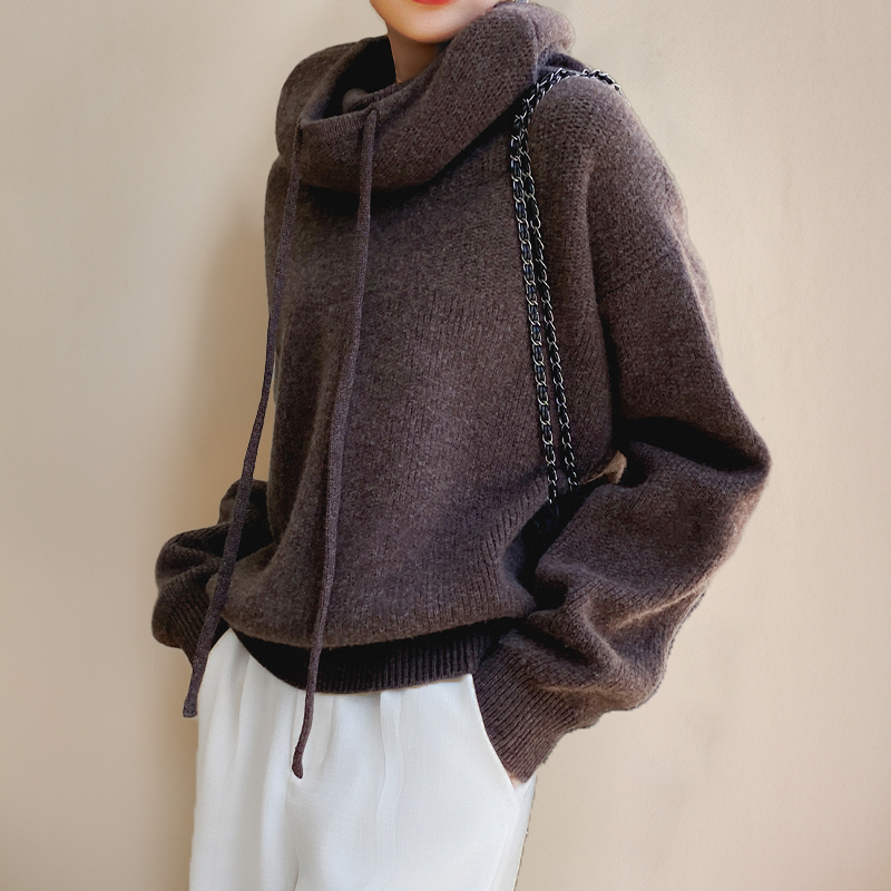 Julia | Women’s Casual Textured Knit Hoodie