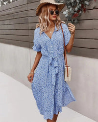 Vivian | Women's Floral Wrapped Midi Dress