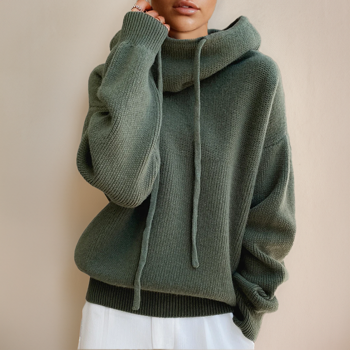 Julia | Women’s Casual Textured Knit Hoodie