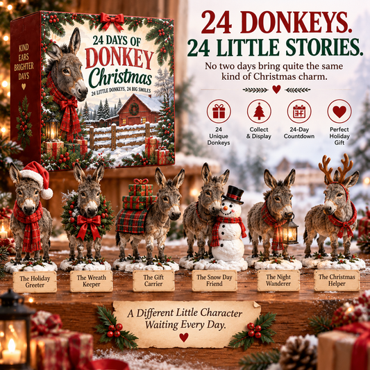 Donkey Advent Calendar - 24 Festive Collectible Figurines