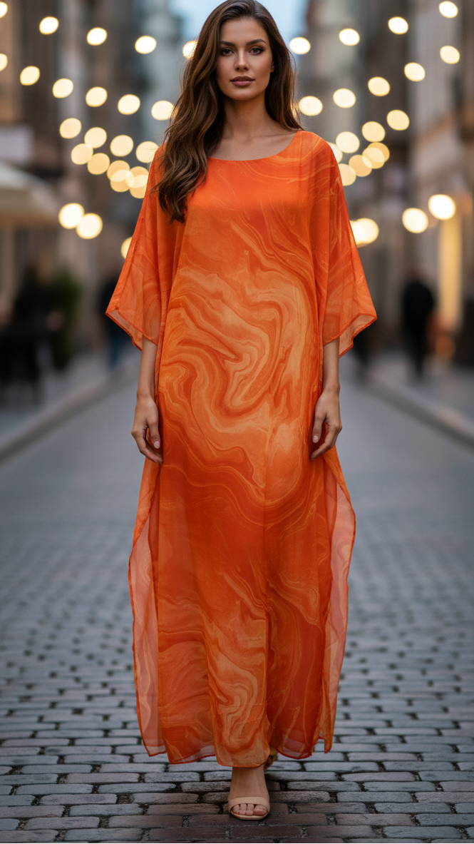 Mala | Women’s Marble Print Wedding Guest Dress