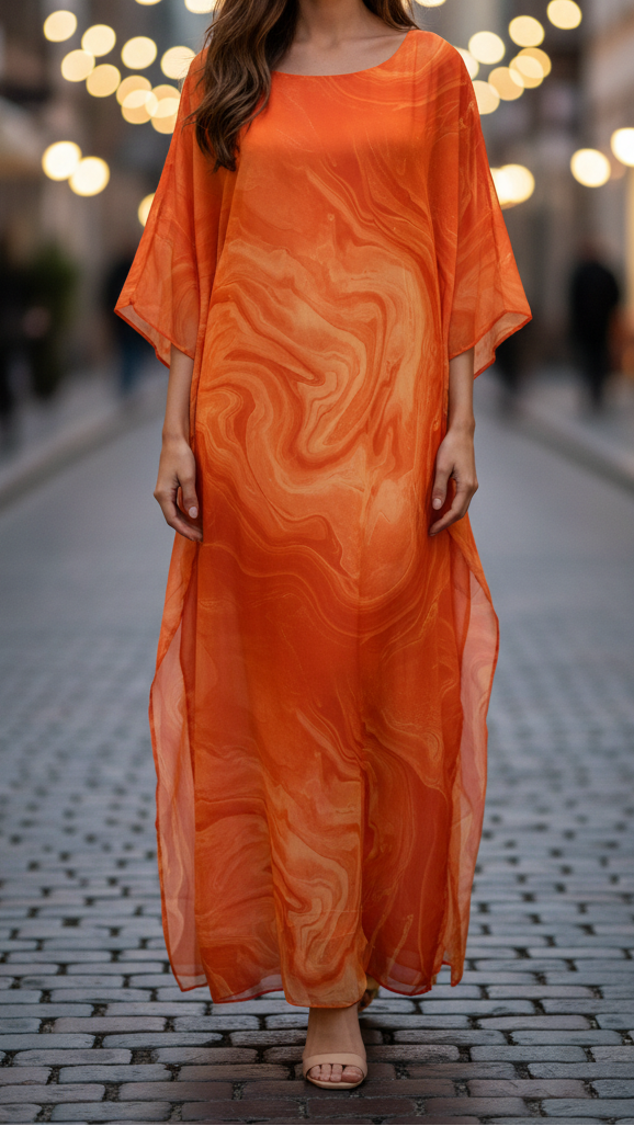 Mala | Women’s Marble Print Wedding Guest Dress