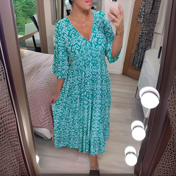 Aurelia | Women's Wide Sleeves Boho Maxi Dress