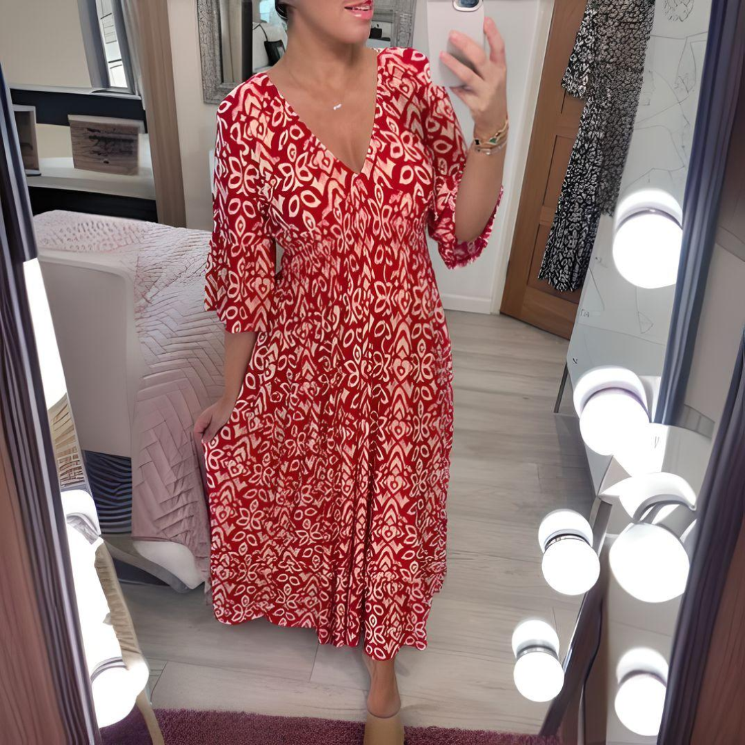 Aurelia | Women's Wide Sleeves Boho Maxi Dress