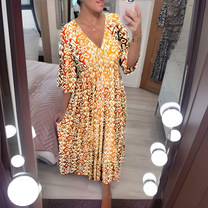 Aurelia | Women's Wide Sleeves Boho Maxi Dress