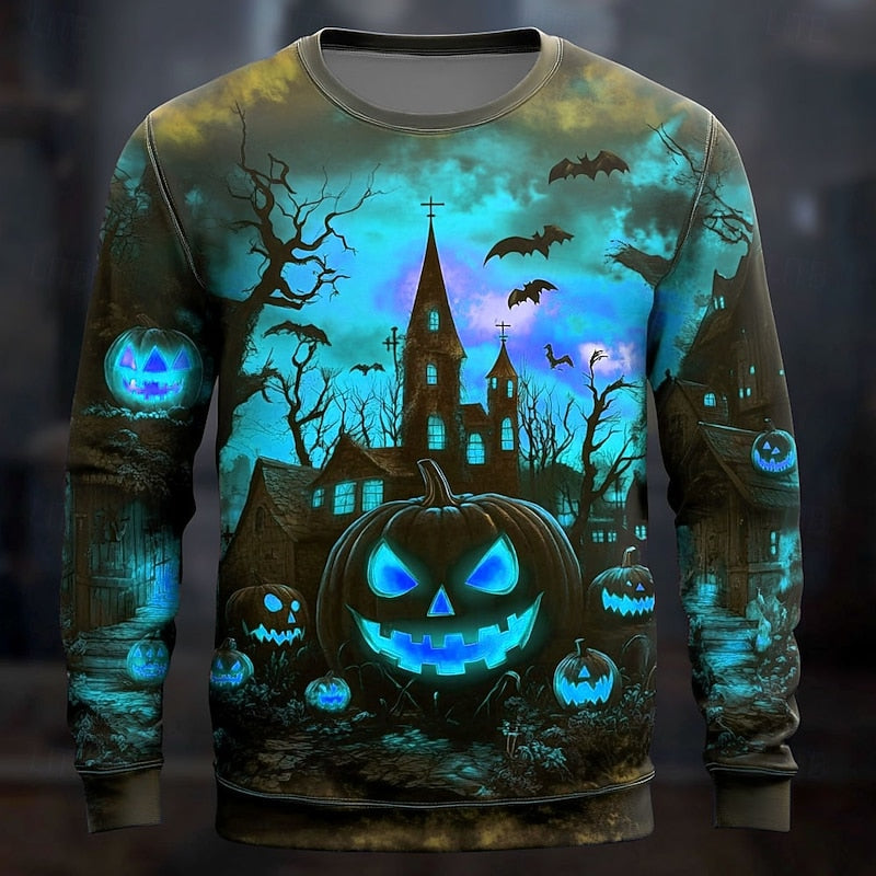 Alexandre | Men's Halloween Graphic Crew Neck Sweatshirt