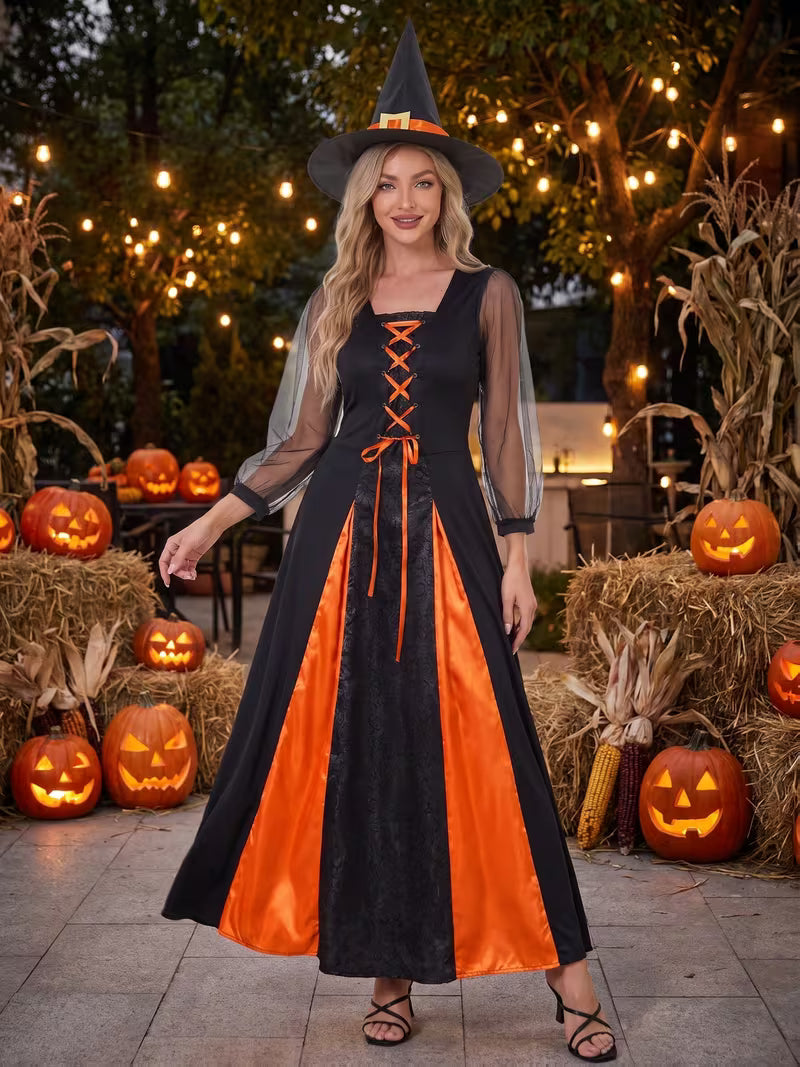 Harriet | Women's Halloween Witch Costume Dress With Hat